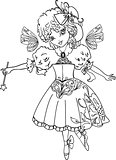 Fairy Cartoon Outline drawing