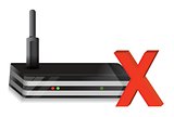 Wireless Router x mark