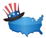 US Top Hat Ã¢â¬â Uncle Sam and map