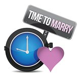 White clock with words Time to Marry