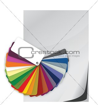Color guide spectrum swatch and blank paper