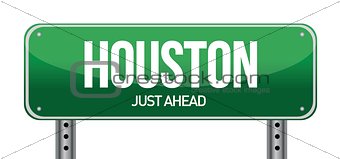 Road sign Houston