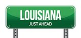 green Louisiana, USA street sign