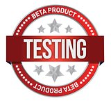 red stamp that shows the term beta testing