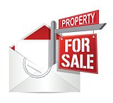 E-mail and real estate for sale sign