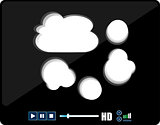 media palyer with abstract cloud