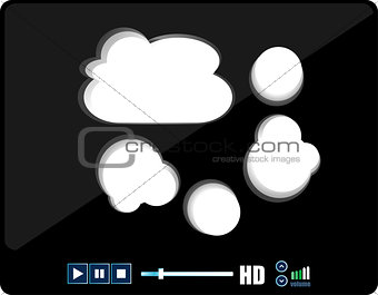 media palyer with abstract cloud