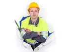 Tradesman with his arms crossed