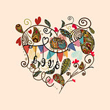 Valentine cute lovely heart card