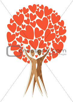Couple tree of love