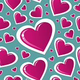 Valentine pink love heart pattern