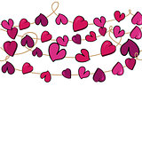 Valentine love heart flowers hanging
