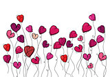 Valentine flowers love heart 