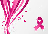 Pink breast cancer ribbon awareness