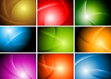Bright abstract wavy backgrounds. Vector design