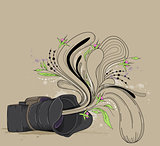 Abstract  background with camera