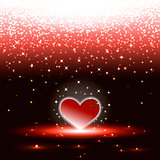 Heart with sparkles rain eps10 vector illustration