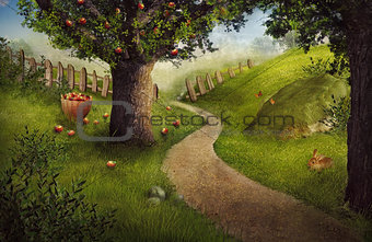 Nature design - apple orchard