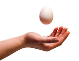 hands with egg