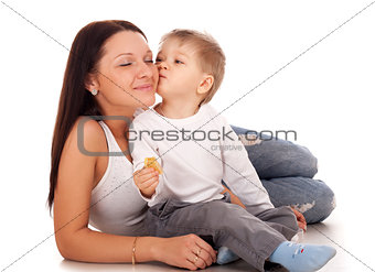 Happy mother with a child