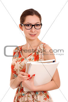 Female student with books