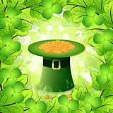 St. Patricks Day Card with  Leprechaun Hat