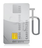 Credit card with gas nozzle