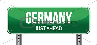 Road sign to Germany