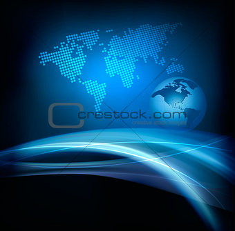 Business elegant abstract background with globe 
