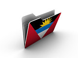 folder icon with flag of antigua and barbuda