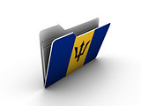folder icon with flag of barbados