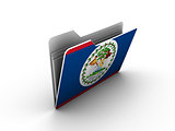 folder icon with flag of belize