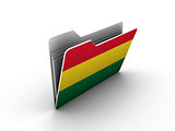 folder icon with flag of bolivia
