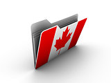 folder icon with flag of canada