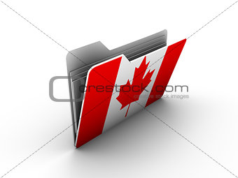 folder icon with flag of canada