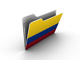 folder icon with flag of colombia