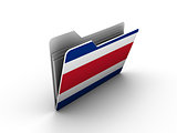 folder icon with flag of costa rica