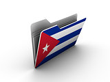 folder icon with flag of cuba