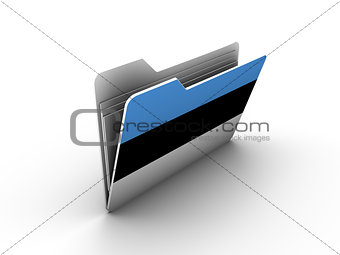 folder icon with flag of estonia