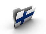 folder icon with flag of finland