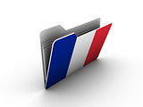 folder icon with flag of france