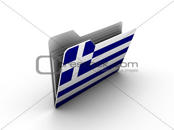 folder icon with flag of greece