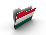 folder icon with flag of hungary