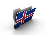 folder icon with flag of iceland