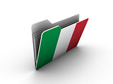 folder icon with flag of italy