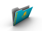 folder icon with flag of kazakhstan