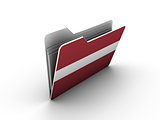 folder icon with flag of latvia