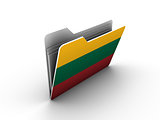 folder icon with flag of lithuania