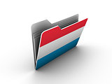 folder icon with flag of luxembourg