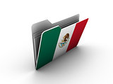 folder icon with flag of mexico